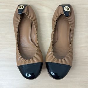 Tory Burch Black & Tan Flats